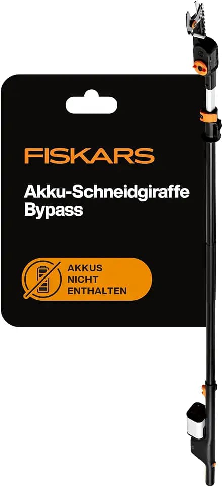 Fiskars Akku-Schneidgiraffe Bypass, Ohne Akku, Für frische Äste bis Ø 32 mm