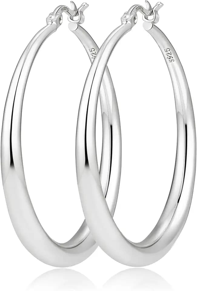 Gold Hoops Earrings for Women Hypoallergenic Chunky Non Tarnish