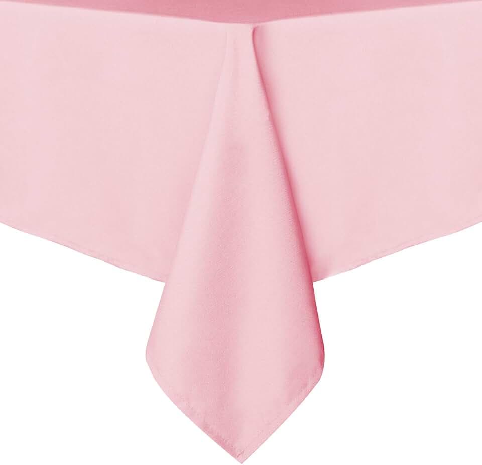 sancua Rectangle Tablecloth, 54 x 78 Inch, Valentines Pink