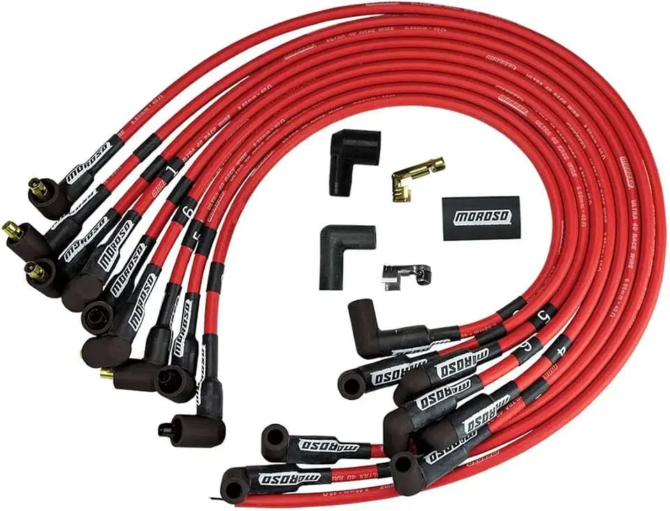 Moroso 73683 Spark Plug Wire Set , Red