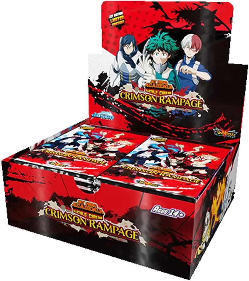 My Hero Academia Collectible Card Game Series 2 Unlimited Crimson Rampage Booster Display | 240-card 24-Pack Booster Display | Ages 14+ | 2 Players | Avg. Playtime 20-30 Minutes | Made by Jasco Games