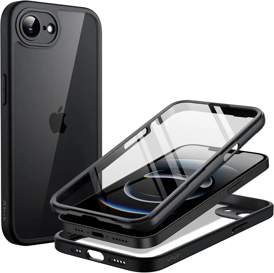 JETech Case for iPhone 17e/16e, 360° Protection, Black