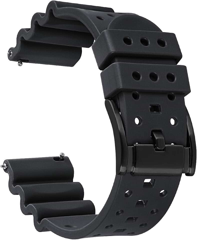 HUAFIY Silicone Watch Band 20mm22mm24mm FKM Rubber Watch Band for Men Women