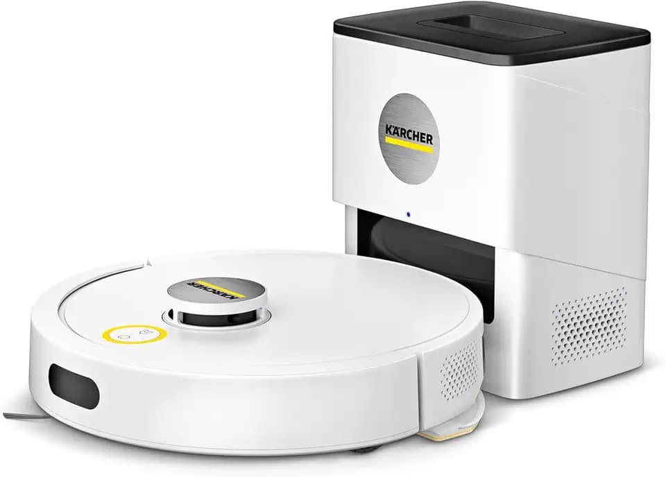 KÄRCHER Saug- und Wischroboter RVC 3 Comfort Extra, 15.000 Pa, bis 130 min Laufzeit, App-Steuerung, Kartierung, Laser-Navigation, Absturzsensoren, Schmutzentleerung, für Hartböden und Teppiche