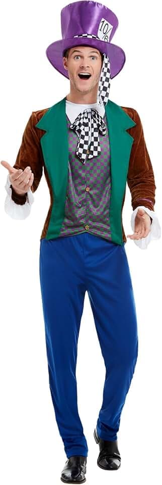 Smiffys Mad Hatter Costume, Multi-Coloured Halloween und Karneval