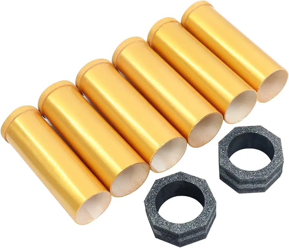 DAZCOS Anime Cosplay Wig Cuffs Costume Accessories Golden Bullet Casing Black Circle Braids Cuff for Halloween