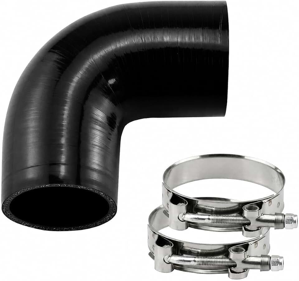 Ucreative 90 Degree Elbow 2.5" Silicone Coupler with T-Bolt Clamps