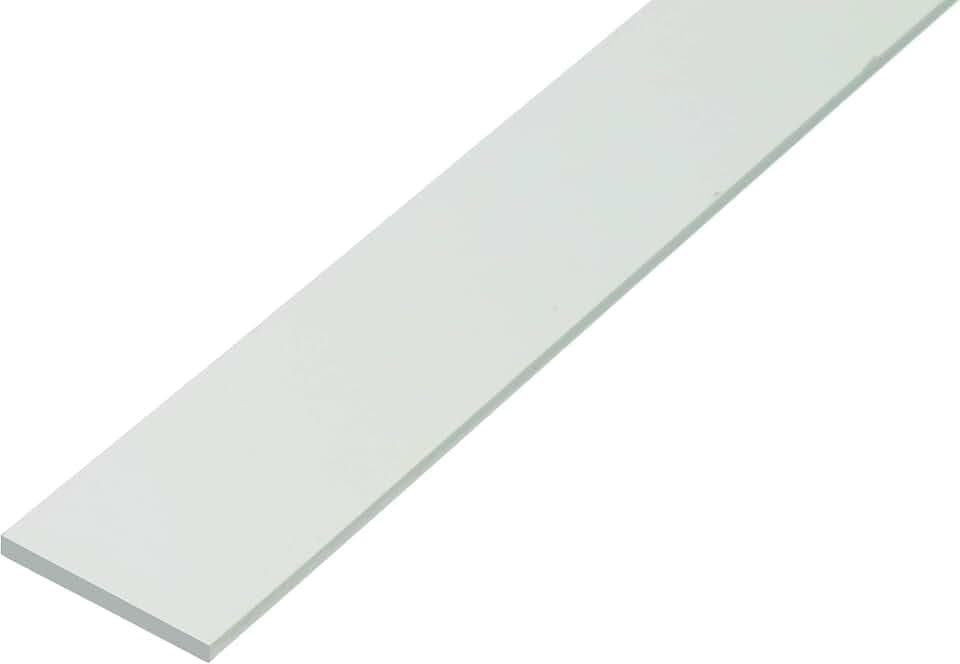Alberts 498771 Flachstange | Kunststoff, weiß | 1000 x 20 x 2 mm | 20er Set