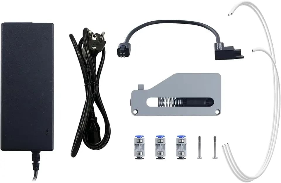 BCZAMD Upgrade AMS 2Pro Kit for Bambu-Lab X1 X1C X1E P1P P1S: 24V 4A Netzteil Adapter mit Filament Puffer Bus Kabel 4 Pin PTFE Rohr Verbinder 3D Drucker Zubehoer