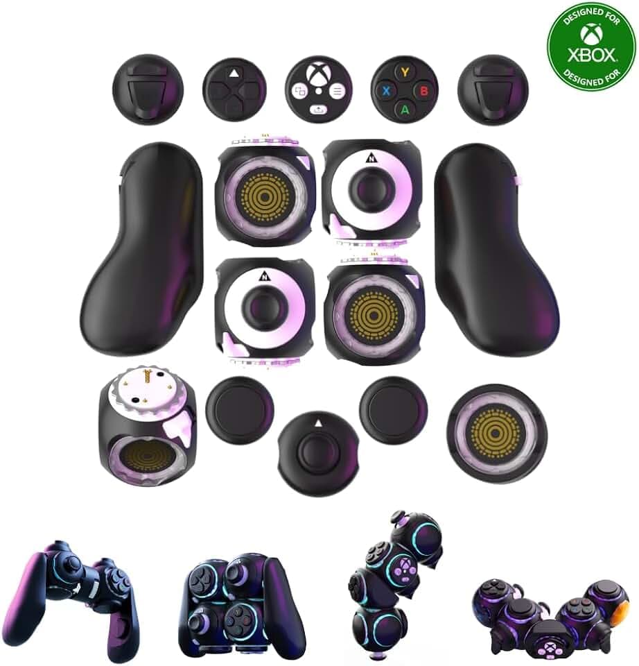 ByoWave Proteus Controller Kit – Modular Gaming Controller with 15+ Interchangeable Parts, Custom Remapping & LED Lighting – Works with PC, Steam Deck & Xbox Series X|S – Lithos Collection Limited Edition