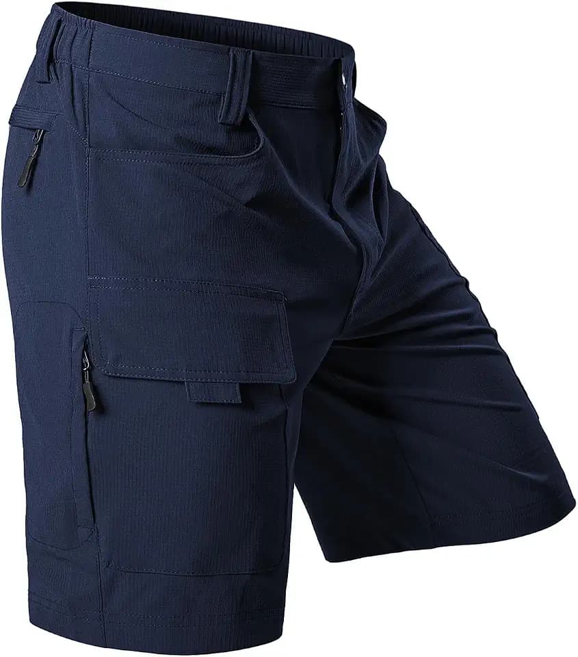 Hiauspor Men's Hiking Cargo Shorts: Quick Dry Lightweight with 6 Pockets