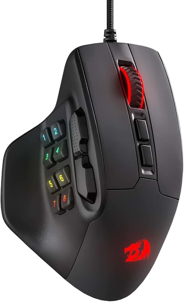 Redragon M811 Wired RGB MMO Gaming Mouse 10000 DPI Remapping Keys