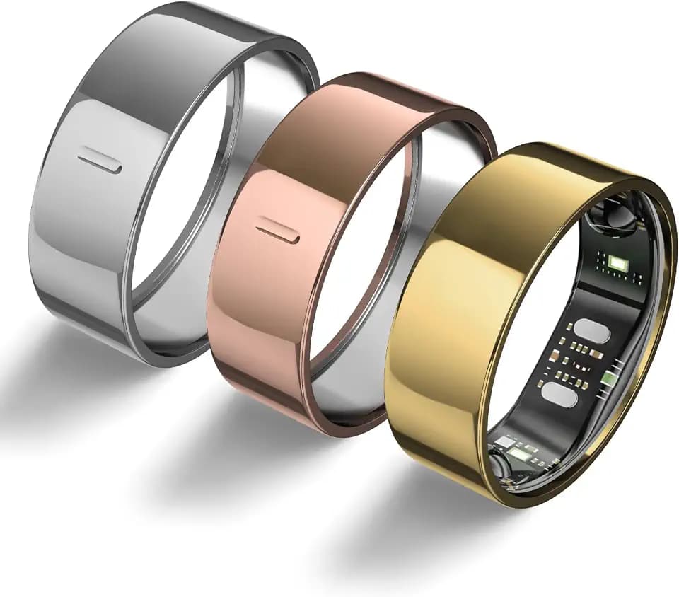 3 Pack Ring Cover Compatible with RingConn Gen 3, Ultra Thin Anti-Scratch TPU Ring Protector for RingConn Gen 3 Working Out Accessories Men Women (Royal Gold+Future Silver+Rose Gold, 9)