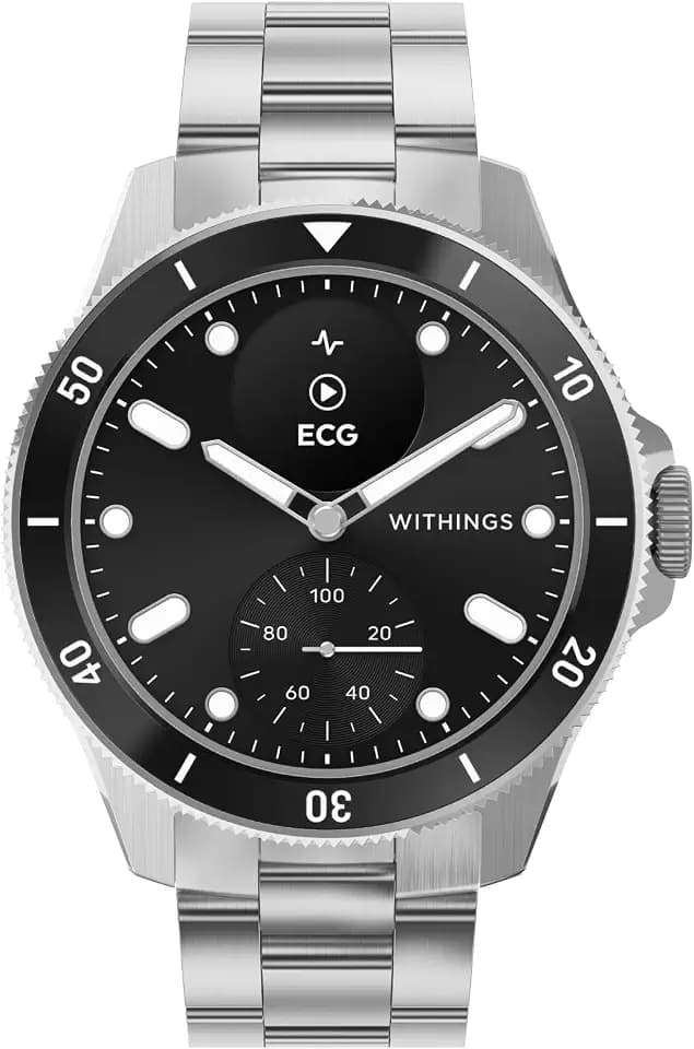 Withings Scanwatch Nova - Heart Health Hybrid Smart Watch for Men & Women - SPO2, Temperature Monitoring, Sleep, Respiratory Health, Cycle Monitoring, 30-Day Battery Life, Apple iOS/Android