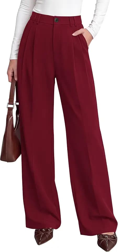 PRETTYGARDEN Women's Dress Pants Wide Leg Flowy Trousers