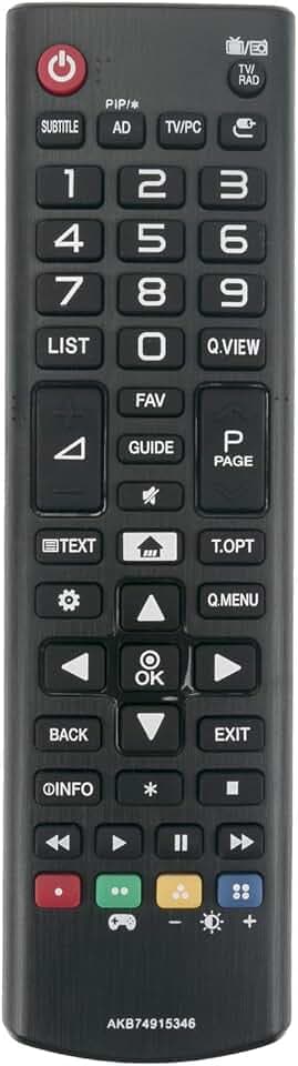 VINABTY AKB74915346 Ersatz Fernbedienung passend für LG TV 22MT48VF-PZ 22MT58VF-PZ 24MT48DF-PZ 22MT48DF-PZ 24MT41 24MT41DF 28MT41 28MT41DF-PZ 20MT48DF 24MT47DBZ 27MT58DF 28MT41DF sub AKB74475403