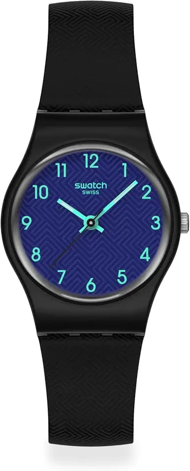 Swatch Womens Casual Watch Black Polymer Quartz Grace in TIME