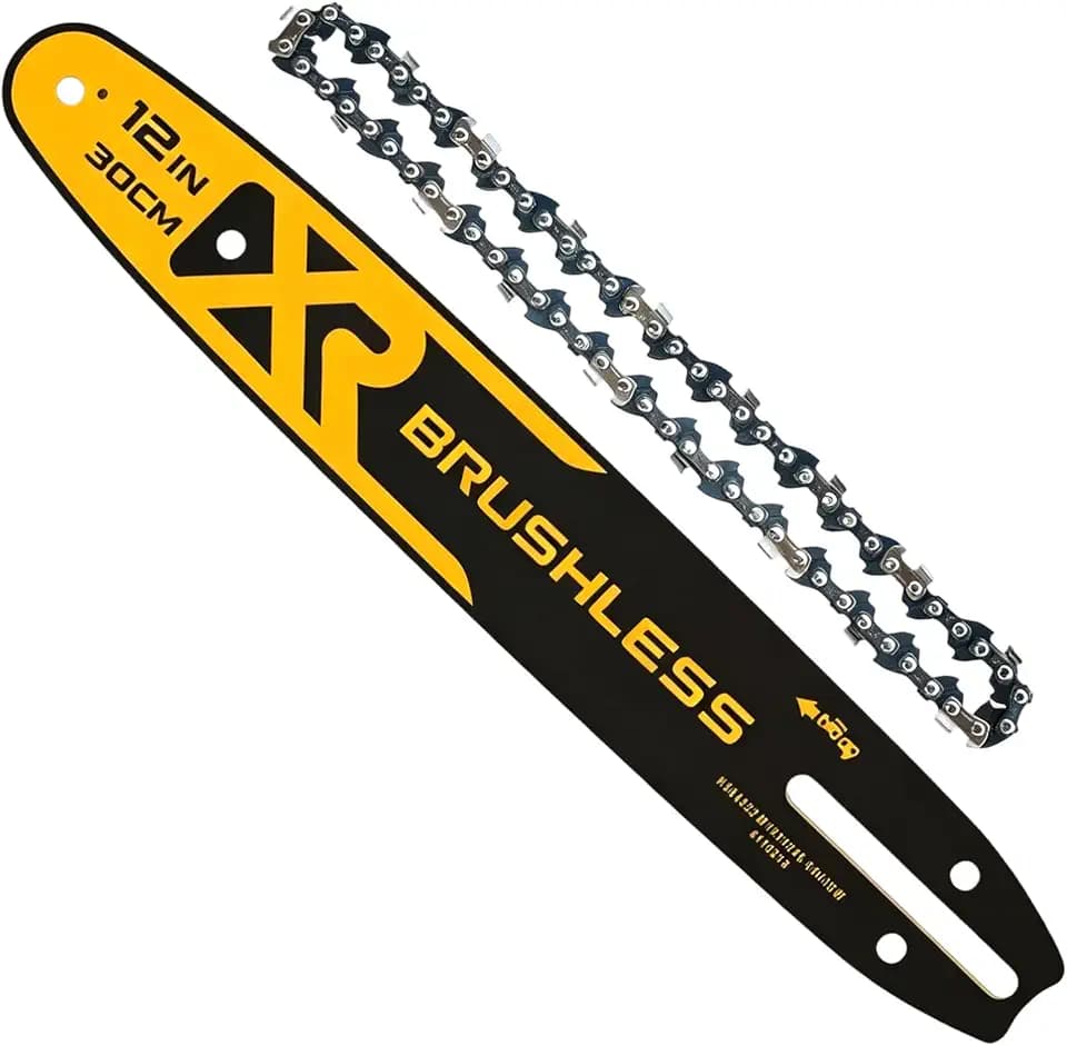 12-Inch DWZCSB12 Chainsaw Guide Bar and DWO1DT612 Saw Chains, Durable Guide Bar Compatible with DEWALT Chainsaw DCCS620, DCCS620B, DCCS620P1