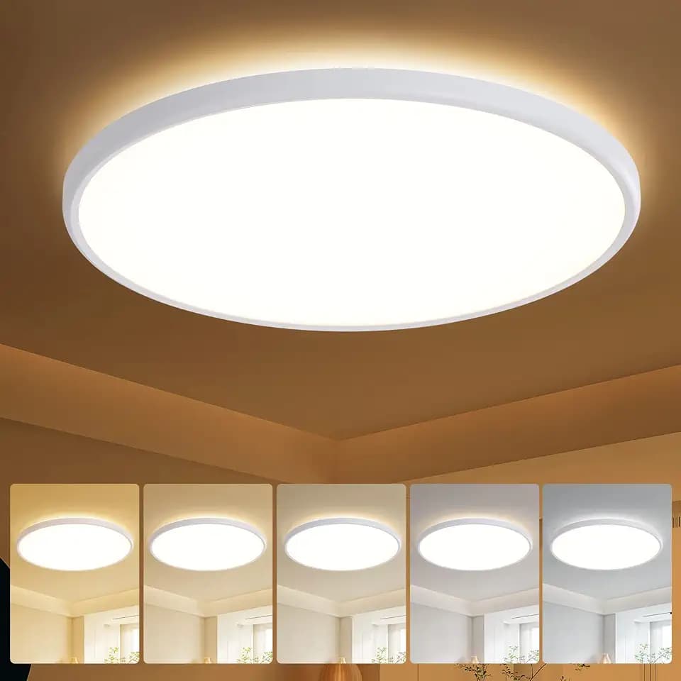 TALOYA 18 Inch Dimmable Flush Mount Ceiling Light,5 Color Temperature