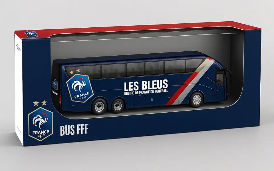 Megableu Bus FFF Nationalmannschaft Frankreich – Miniatur mit Reibung 1:50