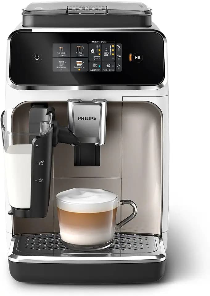 PHILIPS Kaffeevollautomat LatteGo 2300 Serie, Weiß, 4 Spezialitäten
