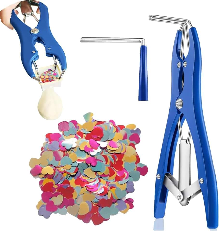 Stainless Steel Balloon Expander Pliers,Come with Filling Confetti Paper