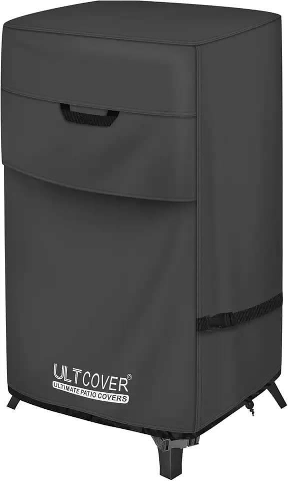 ULTCOVER Waterproof Vertical Electric Smoker Cover 19W x 17D in, Black