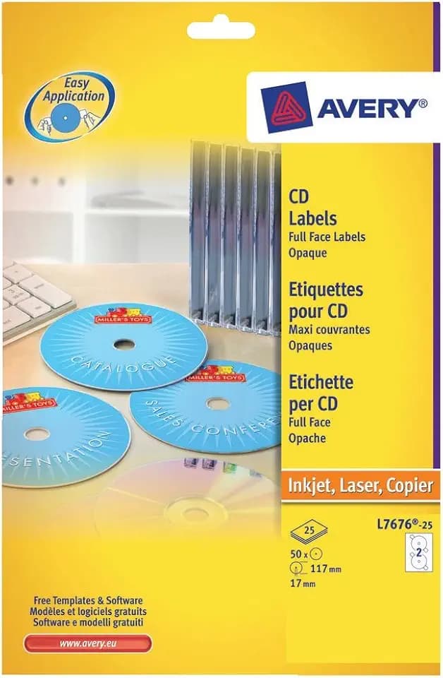 Avery CD-/DVD-Etiketten (für Laserdrucker)