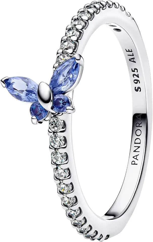 PANDORA Timeless Glitzernder Schmetterling Ring aus Sterling Silber mit Zirkonia, Größe: 56, 194269C01-56