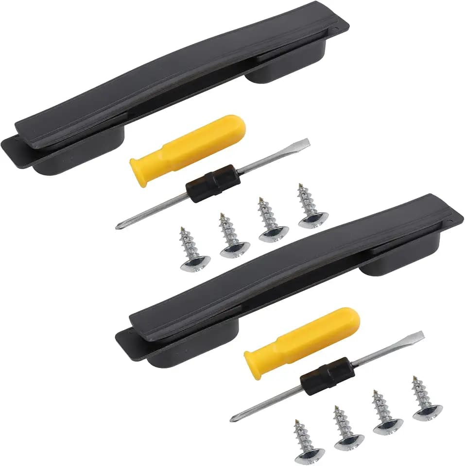 Mxfans Schwarzer Ersatz-Gepäckgriff, flexibler Ersatzgriff, 21,5 cm, mit Schrauben, 2 Stück