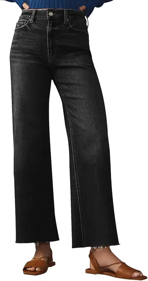 KUNMI Jeans for Women Wide Leg Baggy High Waist Boyfriends Straight Leg Stretchy Denim Pants Trendy Fall 2026