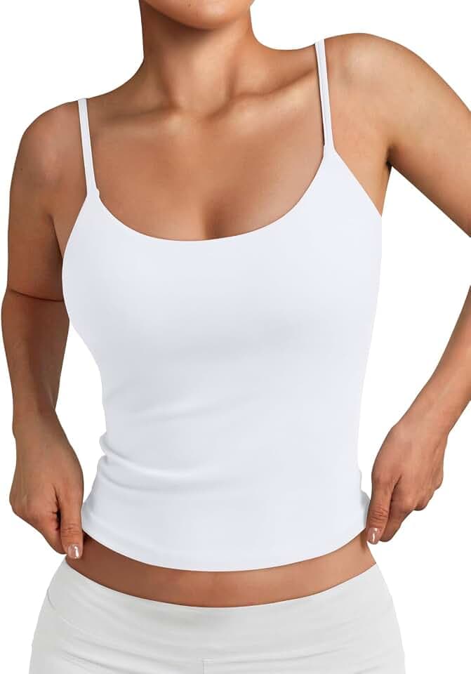 Trendy Queen Womens Double Lined Adjustable Spaghetti Strap Tank Tops
