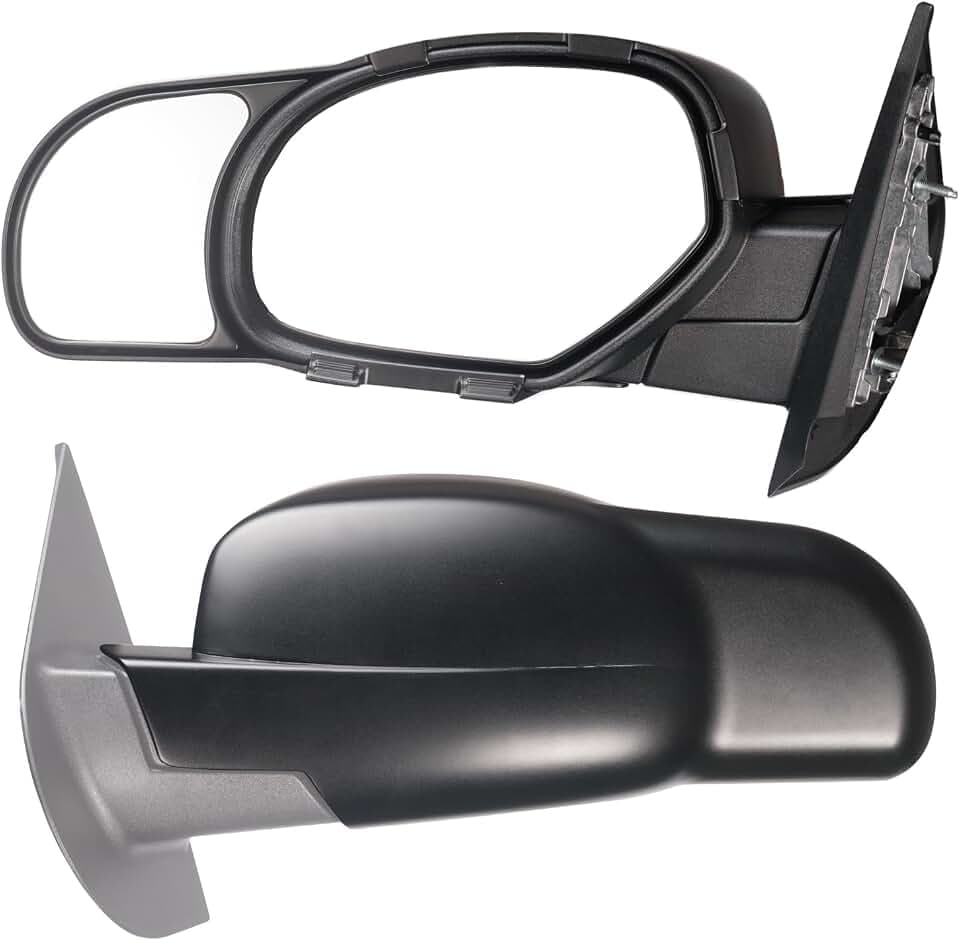 K SOURCE Snap & Zap 80900 Custom Fit Towing Mirror for 2007-2014 Escalade, Silverado 2500, 3500, Suburban, Tahoe, Sierra 2500, 3500, Yukon, 2007-2013 Avalanche, Silverado 1500, Sierra 1500, 2009-2013 Sierra/ Silverado Hybrid,Patented