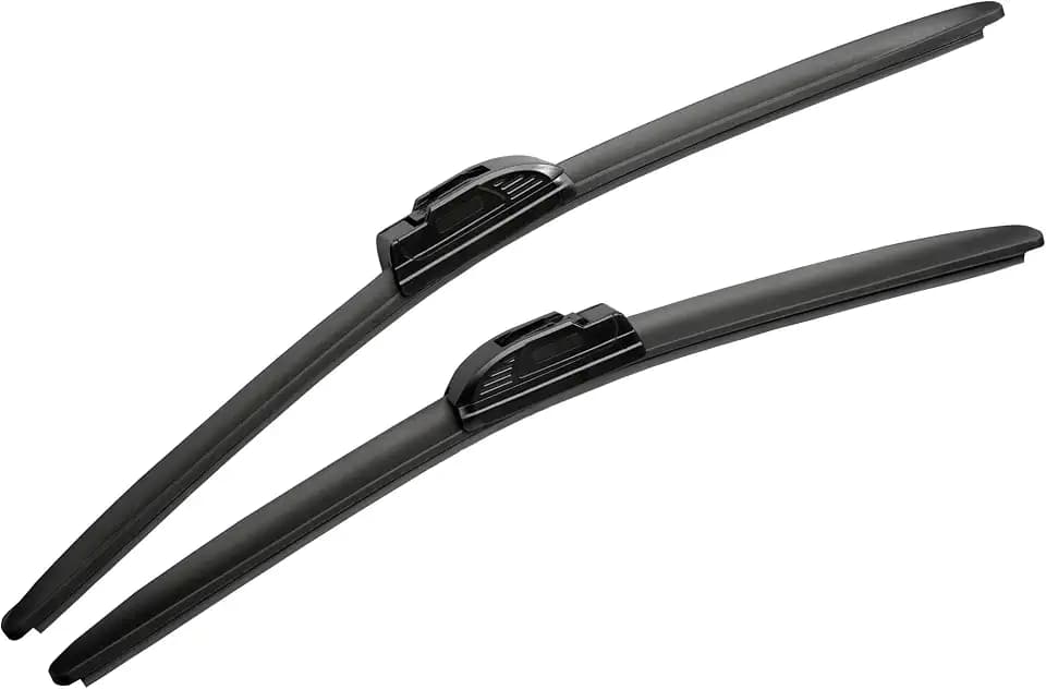 MOTIUM 24"+17" Super Silicone Windshield Wiper Blades, Fit for J hook Wiper Arms (set of 2)