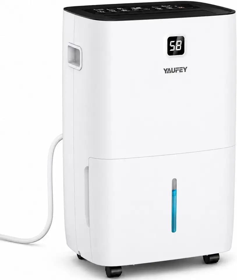 Yaufey 150 Pint Dehumidifier for Basement Home 7000 Sq. Ft. with Drain Hose
