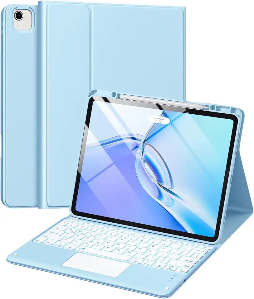 Harvopu for iPad Air 13 Inch (M4/M3/M2) & Pro 12.9 Case with Keyboard