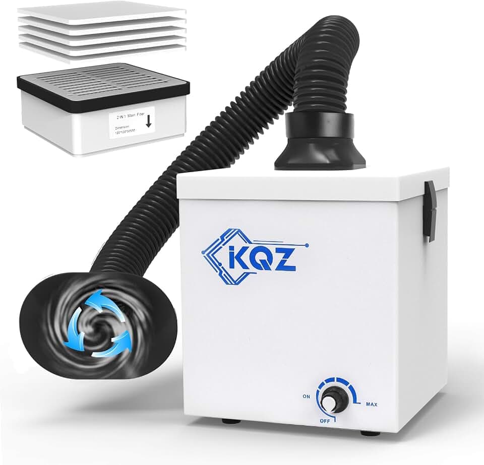 KQZ W1 Solder Fume Extractor 168m³/h Smoke Absorber with H13 HEPA