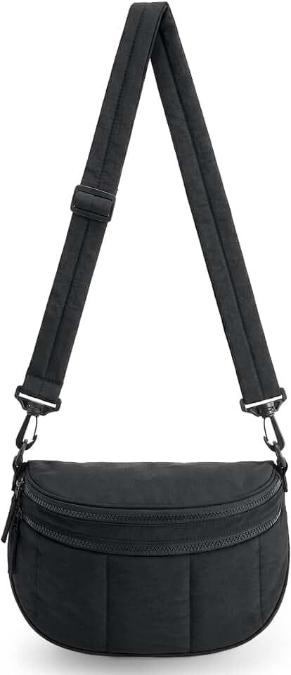 BAGSMART Crossbody Bags for Women Travel Purse, Puffer Bum Bag Handbag Wallets, Crossbody Fanny Packs for Travel & Work