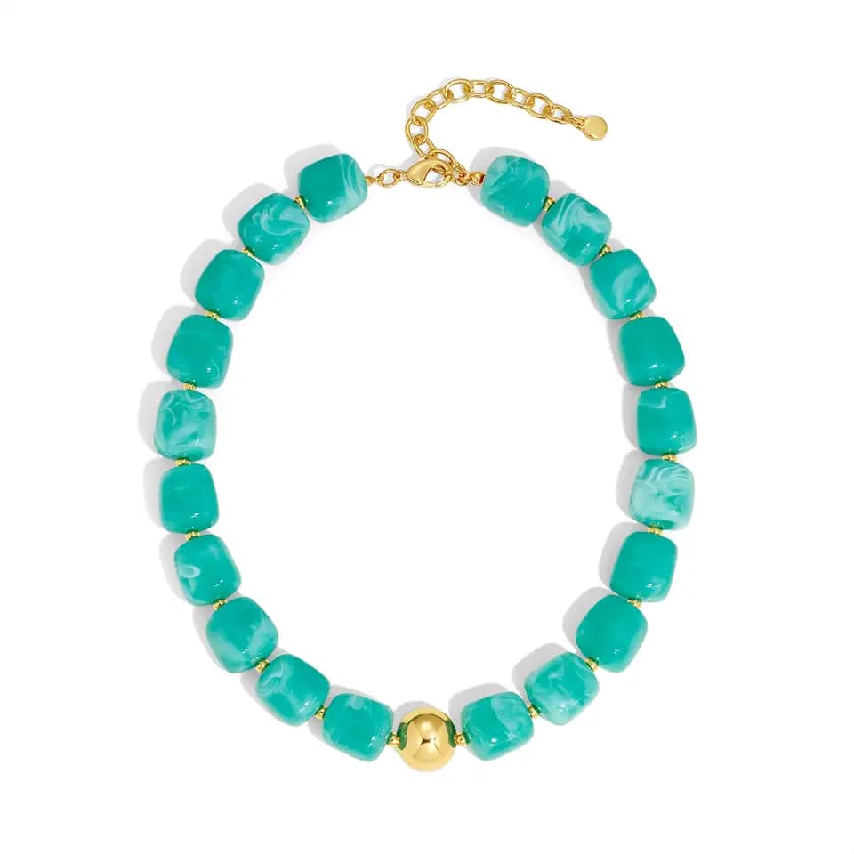 Beaded Necklace for Women Trendy Multicolor Statement Necklace