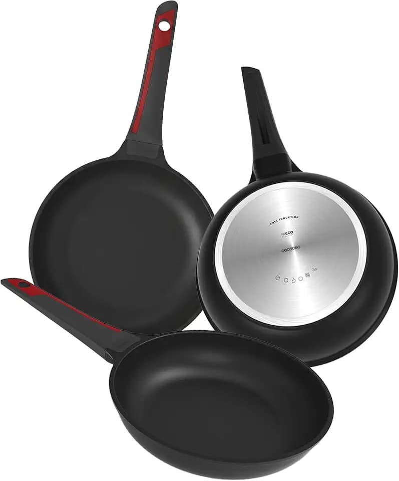 Cecotec Pfannenset aus Druckguss, 20, 24 und 28 cm Gourmet+-Kollektion