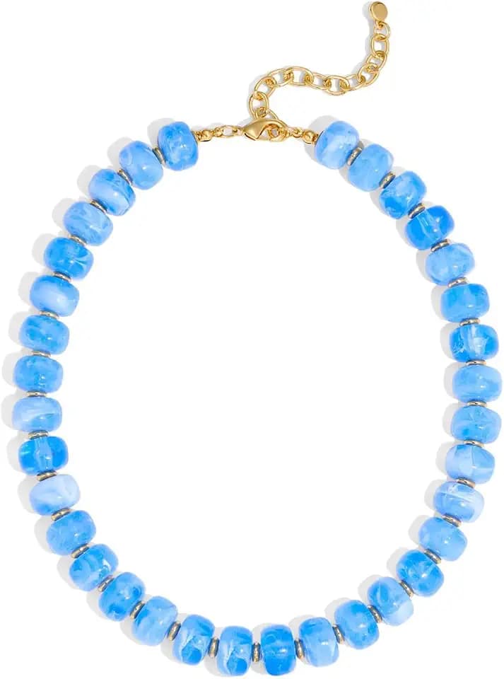 Chunky Colorful Beaded Choker Necklaces Women Boho Statement Beach Jewelry