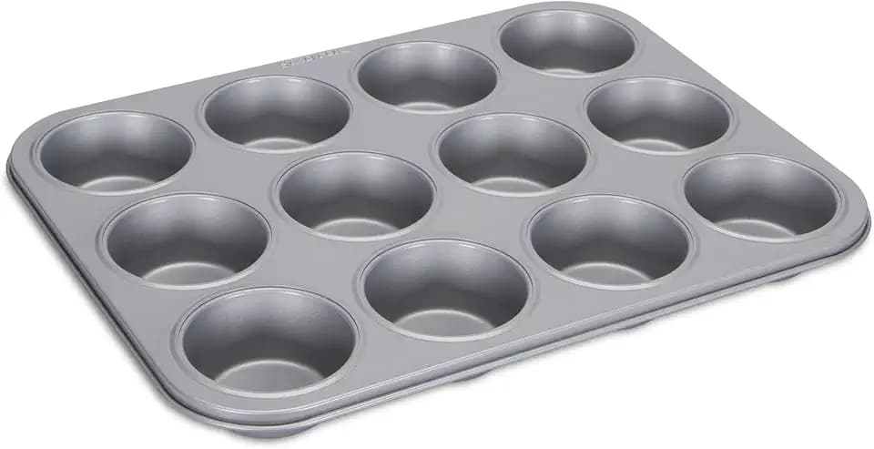 Städter we love baking Muffin- und Cupcake-Backform, 12er Antihaft-Backblech für perfekte Backergebnisse, made without PFAS, Größe 35 x 27 cm, für 12 Muffins oder Cupcakes, Silber