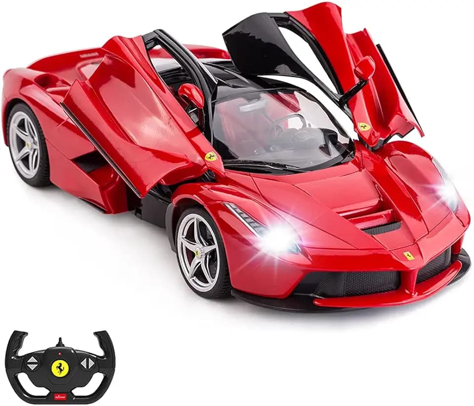 RASTAR RC Car | 1/14 Scale Ferrari LaFerrari Radio Remote Control R/C Toy Car Model Vehicle for Boys Kids, Red