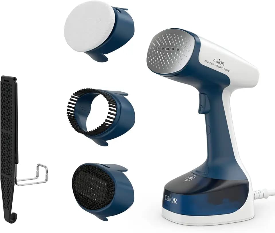 Calor Access Steam Easy Dampfbügeleisen, 1400 W, Dampfleistung 25 g/min, Aufheizzeit 15 Sekunden, Staubdichte Mikrofaserbürsten, dicke Stoffe, empfindliche Stoffe, Türhaken, blau DT7170C0