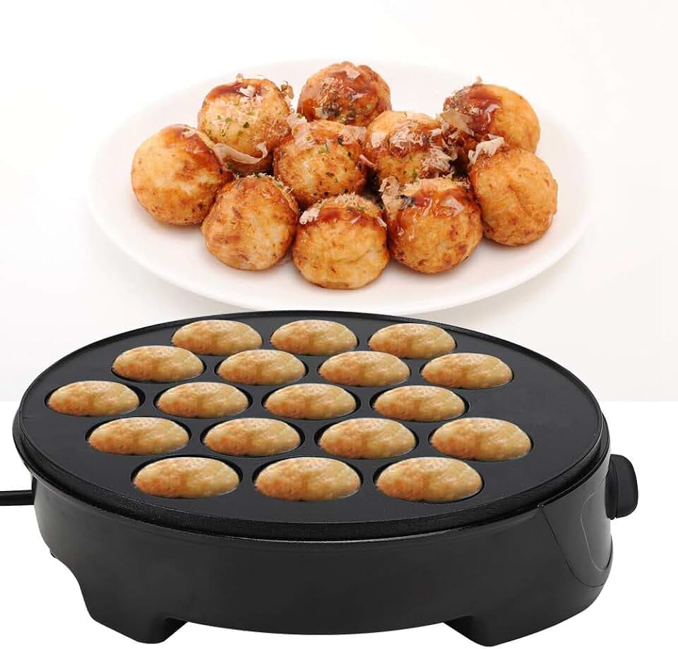 Takoyaki-Grillplatte 18 Mulden Antihaftbeschichtet 750W EU-Stecker