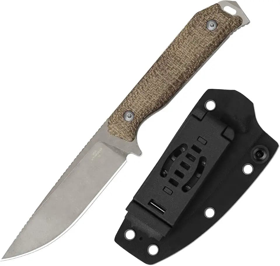 Kizer Begleiter Fix Fixed Blade Knife, 3.78" Drop Point 3V Hunting Knife