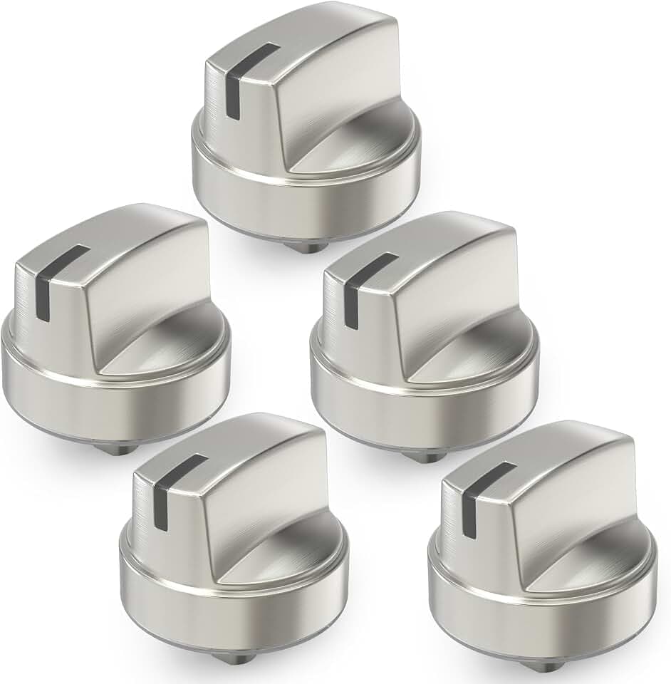 5PCS WB03X29354 Gas Stove Knob Replacement Compatible with GE Range Cooktop Burner Control Knob, Replaces PD00042150 4585908 AP6327766 PS12296156 EAP12296156