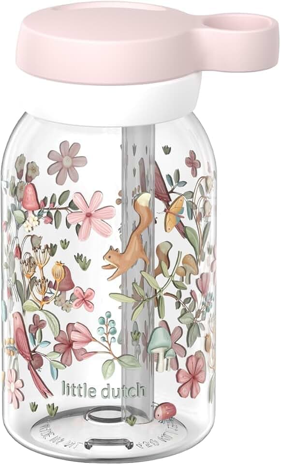 Mepal - Trinkflasche mit Trinkhalm Campus - Drehverschluss mit Grifföffnung - Hygienischer Verschluss - Trinkflasche mit strohhalm - Auslaufsicher und Spülmaschinengeeignet - 450 ml - Fairy Wonders