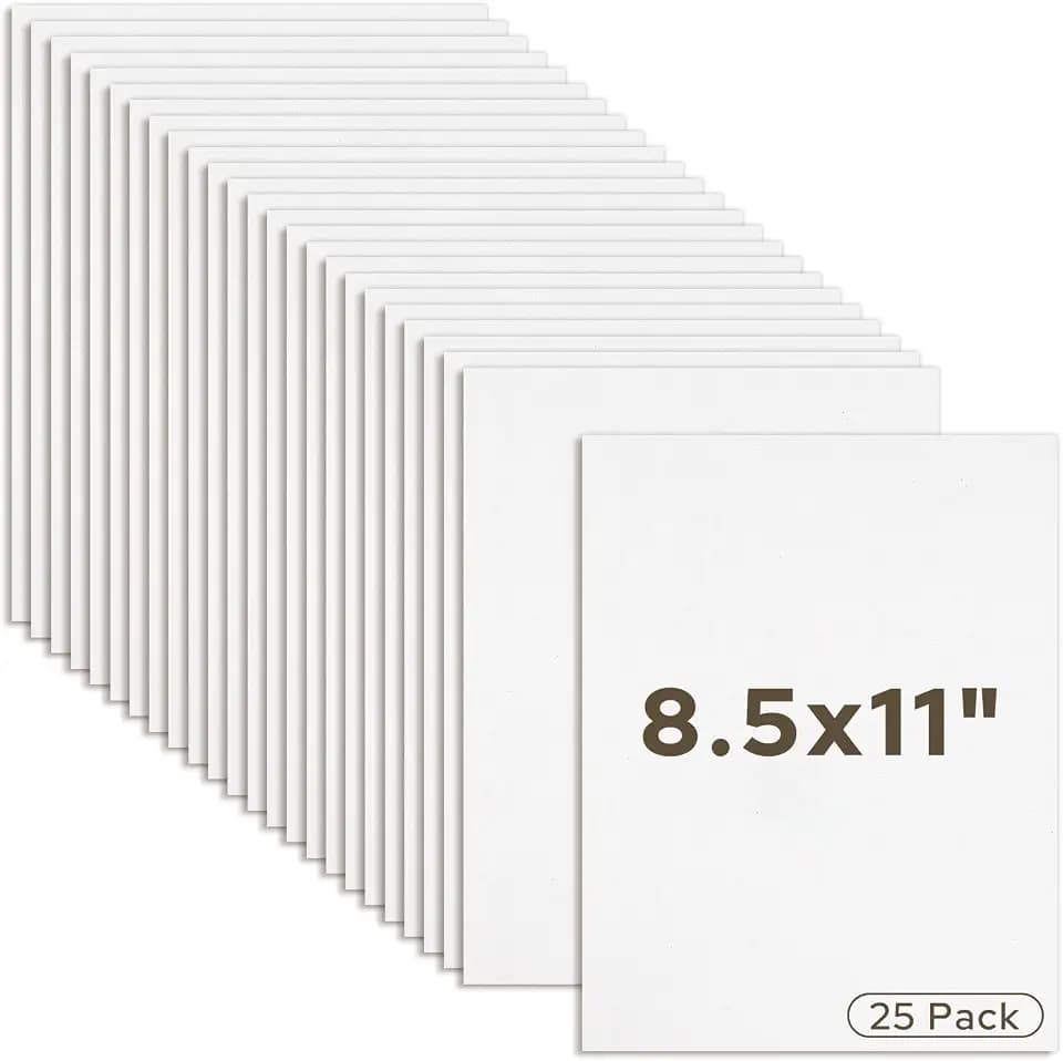 Mat Board Center 25 Pack 8.5x11 Corrugated Cardboard Sheets 1/8" Flat Pads
