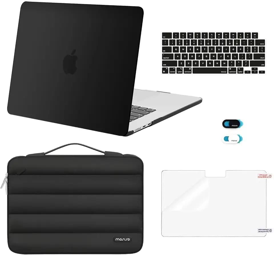 MOSISO Compatible with MacBook Air 15 inch Case M5 2026 M4 M3 M2 2025-2023